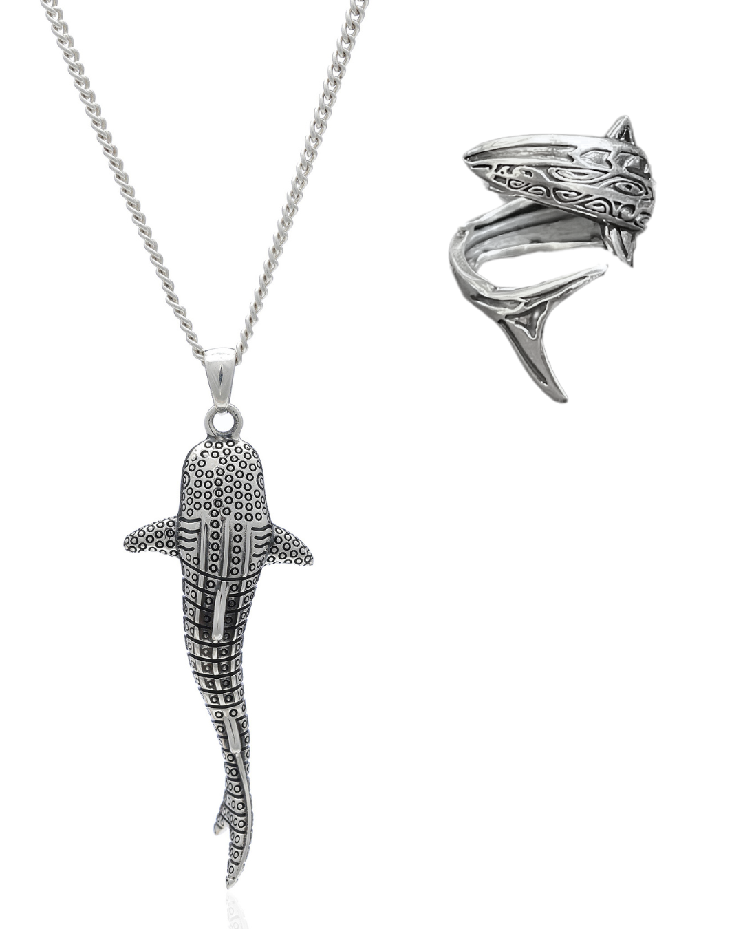 Whaleshark Pendant + Shark Ring